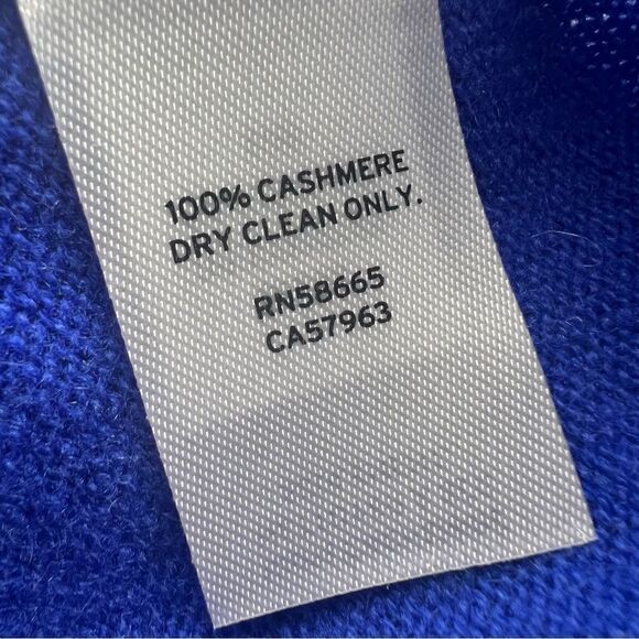 Nordstrom Crewneck Cashmere Sweater Blue Small NEW MSRP $149 - Picture 7 of 7